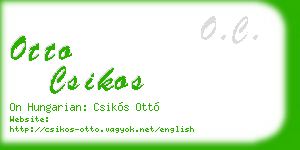 otto csikos business card
